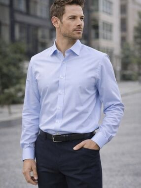 Roberto Cavalli Blue Dress Shirt Mens 17.5 44 Large Button Down Designer Cotton